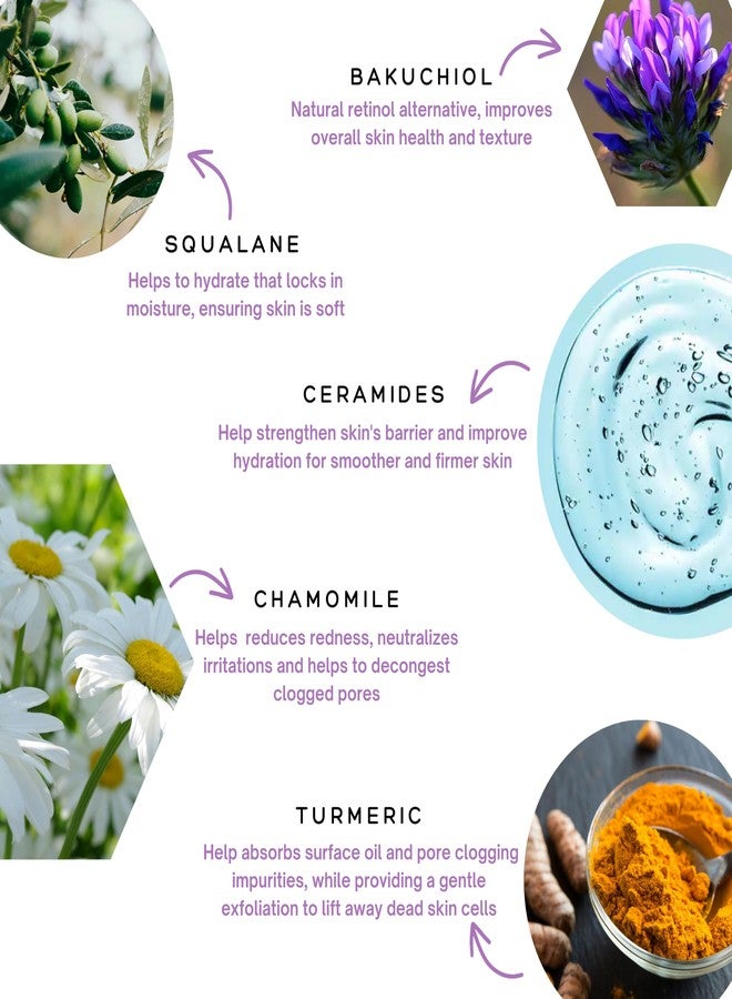 Spa Sciences - Retinol Serum - Made in the USA - Revitalizing Formula - With Bakuchiol, Turmeric, and Chamomile - Revive, Firm, Brighten - Vegan - For Sensitive Skin and All Skin Types - 1oz - Image 2